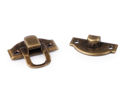 Kovové zapínání na dřevěné krabičky (Balení 1 sada, Varianta staromosaz)