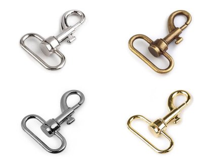 Kovová karabina otočná, průvlek 32 mm (Balení 1 ks, Varianta 1 nikl)