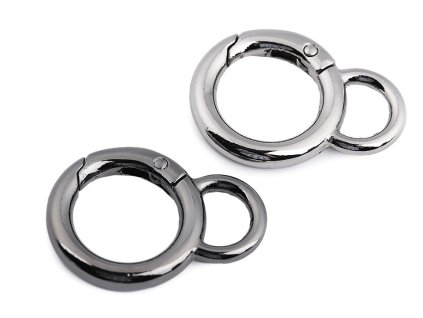 Karabína guľatá s očkom na kabelky Ø19 mm (Balenie 1 ks, Variant 1 nikel)