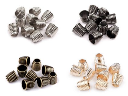 Kovová koncovka na šnúru 12x13 mm (Balenie 10 ks, Variant 1 nikel)