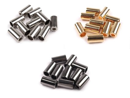 Kovová koncovka na šňůru Ø3,5 mm, Ø5,5 mm (Balení 4 ks, Varianta 1 (Ø3,5 mm) nikl)