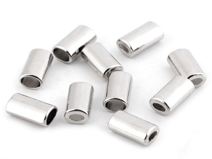 Kovová koncovka na šňůru oválná 8x14 mm (Balení 100 ks, Varianta 1 nikl)