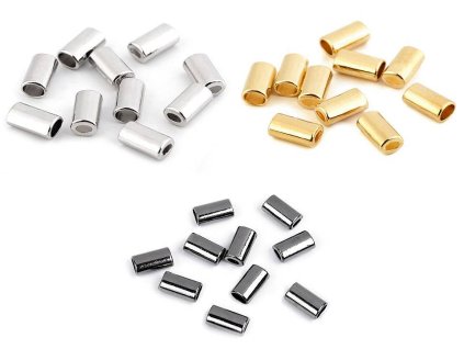 Kovová koncovka na šnúru oválna 8x14 mm (Balenie 10 ks, Variant 1 nikel)