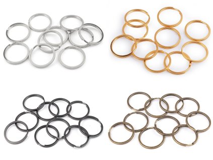 Kroužek na klíče Ø30 mm plochý (Balení 10 ks, Varianta 1 nikl)