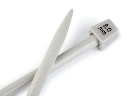 Rovné jehlice č. 8 (Balení 25 pár, Varianta stříbrná)