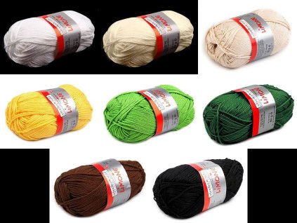 Bavlněná pletací příze Limone 50 g (Balení 1 ks, Varianta 1 (006) bílá)