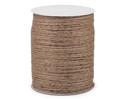 Jutový provázek Ø3 mm k pletení tašek a dekorací (Balení 1 ks, Varianta režná přírodní)