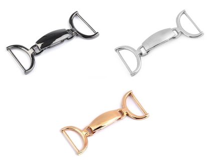 Ozdobné zapínání, průvlek 25 mm (Balení 1 pár, Varianta 1 nikl černý)