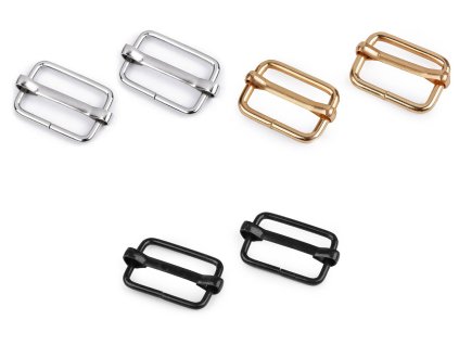 Posunovač na popruhy šíře 20 mm (Balení 10 ks, Varianta 1 nikl)