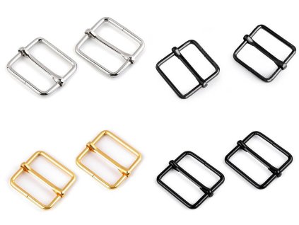 Posunovač na popruhy šíře 26 mm čtvercový (Balení 10 ks, Varianta 1 nikl)