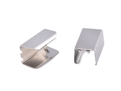 Kovová spojka na plochou šňůru a pruženku šíře 8 mm (Balení 20 ks, Varianta nikl)