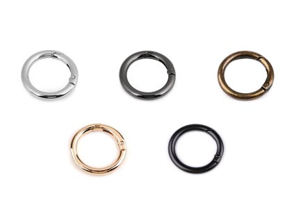 Karabina kulatá na kabelky / kroužek na klíče Ø25 mm (Balení 1 ks, Varianta 1 nikl)