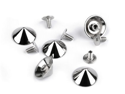 Ozdobný skrutkovací hrot / nit / nožičky na kabelky Ø15 mm (Balenie 5 pár, Variant 1 nikel)