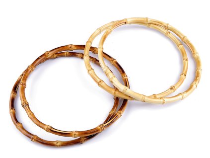 Bambusová ucha na tašky Ø20 cm (Balení 2 ks, Varianta 1 bambus světlý)