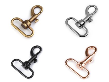 Kovová karabína prievlak 38 mm (Balenie 2 ks, Variant 5 čierny lak mat)