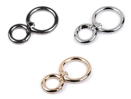 Kovová karabina otočná, průvlek 25 mm (Balení 1 ks, Varianta 1 nikl)