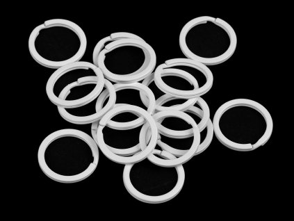 Kroužek na klíče Ø30 mm plochý (Balení 20 ks, Varianta 1 bílá)