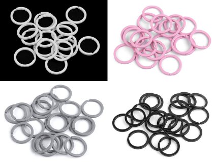 Kroužek na klíče Ø30 mm plochý (Balení 5 ks, Varianta 1 bílá)