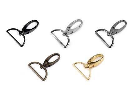 Kovová karabina otočná, průvlek 32 mm (Balení 1 ks, Varianta 1 nikl)