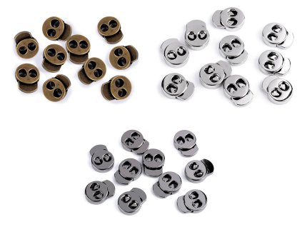 Kovové brzdičky 15x18 mm (Balení 4 ks, Varianta 3 nikl černý)