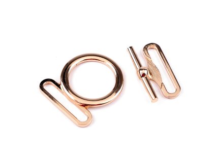 Kovové zapínání americké, průvlek 30 mm (Balení 1 pár, Varianta 1 růžové zlato)