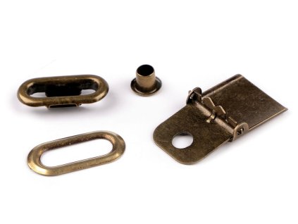 Kovová sada k výrobě kšiltovky (Balení 10 sada, Varianta 1 staromosaz)