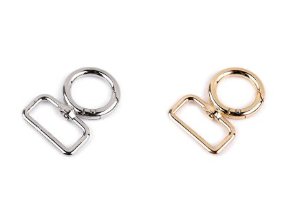 Kovová karabina otočná, průvlek 25 mm (Balení 1 ks, Varianta 1 nikl)