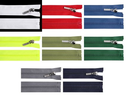 Kostěný zip No 5 délka 90 cm s ozdobným jezdcem (Balení 1 ks, Varianta 101 bílá)