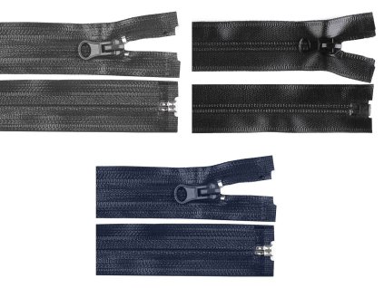 Voděodolný zip No 7 délka 65 cm spirálový (Balení 1 ks, Varianta 322 černá)