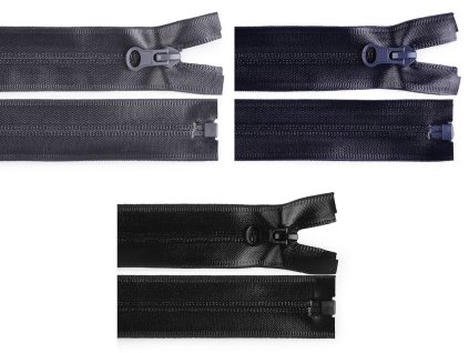 Vodoodolný zips šírka 7 mm dĺžka 75 cm špirálový (Variant 332 černá, Balenie 1 ks)