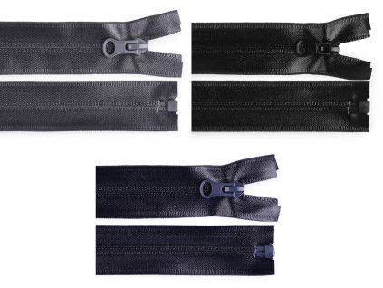 Voděodolný zip No 7 délka 80 cm spirálový (Balení 1 ks, Varianta 1 (322) černá)