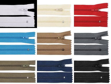 Spirálový zip No 3 délka 14 cm autolock (Balení 1 ks, Varianta 148 červená)