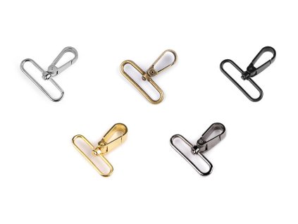 Kovová karabina otočná, průvlek 50 mm (Balení 2 ks, Varianta 2 staromosaz)