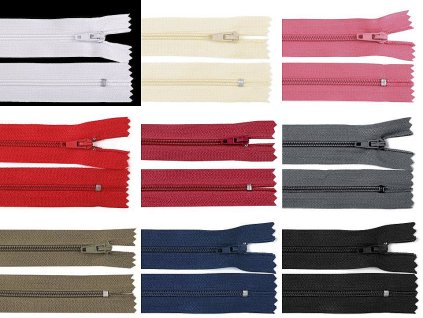 Spirálový zip No 3 délka 12 cm autolock (Balení 1 ks, Varianta 103 krémová nejsvět.)