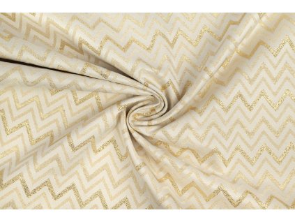 93273 bavlna rezna zlaty chevron