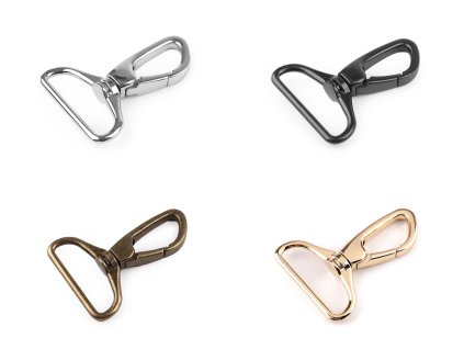 Kovová karabina otočná, průvlek 38 mm (Balení 1 ks, Varianta 1 nikl)