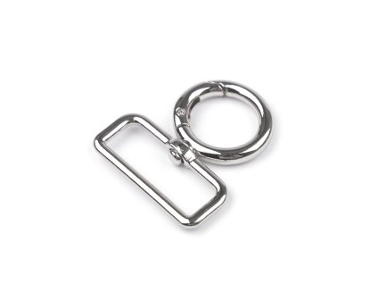 Kovová karabina otočná, průvlek 32 mm (Balení 1 ks, Varianta 1 nikl)