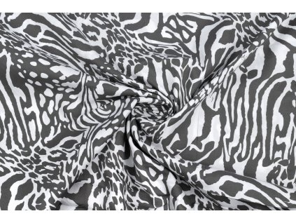 popelin bilo sedy zvireci vzor