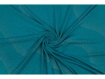 polyesterovy uplet stribrne plasticke tecky nefritovy