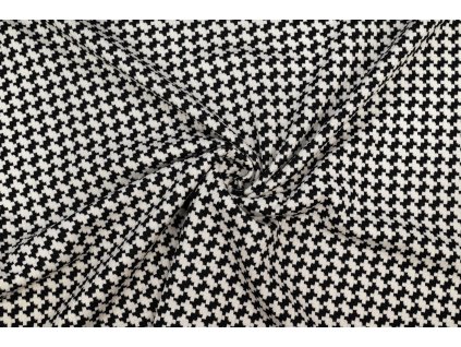 smesovy uplet cerno bila kohouti stopa