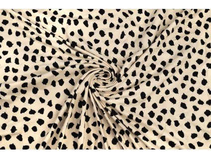 KIMO nepravidelné černé tečky na béžové