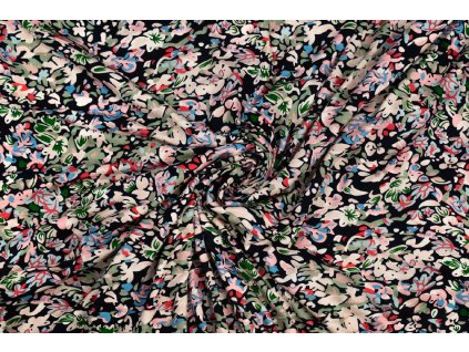 abstraktní kvítky na černé