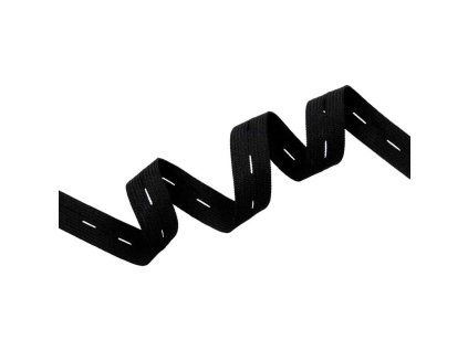 Pruženka s knoflíkovou dírku - Šíře 15 až 30 mm (Barva Černá, Šíře 30  mm)