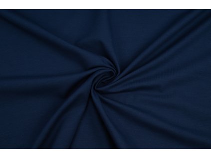 bavlneny uplet elasticky 220 g m2 tmavy jeans