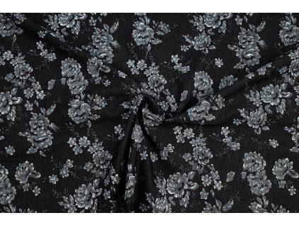 96387 riflovina prana kosilova cerna s kvety bilymi