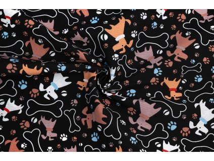 bavlna rezna pejsci na tmave modre