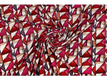 uplet viskozovy abstraktni geometrie bordo a malina