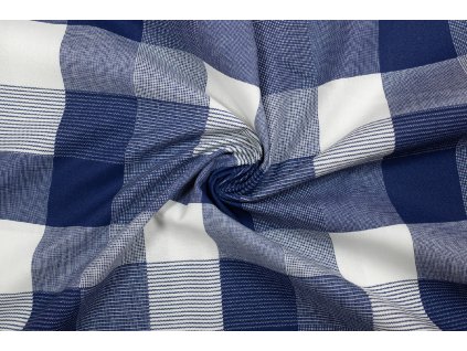 bavlnene platno karo modre tmave