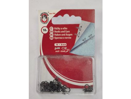 Háčky a očka (10+8 mm) velikost 6 barva černá