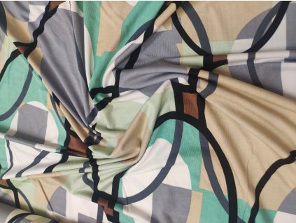 113529 uplet viskozovy zelena geometrie doprodej